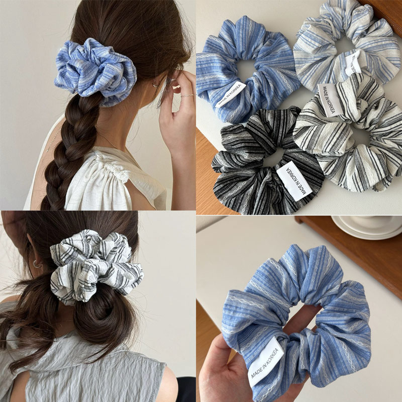 2024 Korea Fashion Stripe Hair - Silk Tie Striped recension och pris