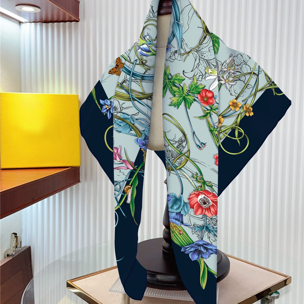 Silk Scarf Women Floral Printe - Face Scarf Mask recension och pris