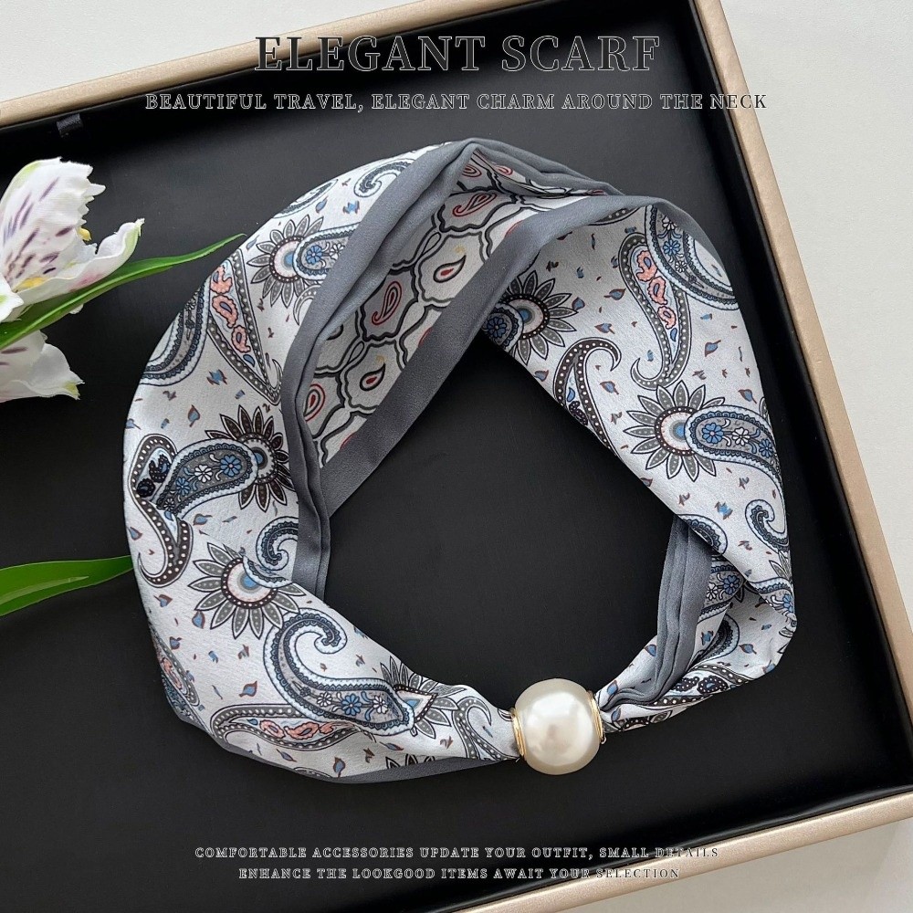 Elegant Magnetic Clasp Pearl S - Ascot Neck Scarf recension och pris
