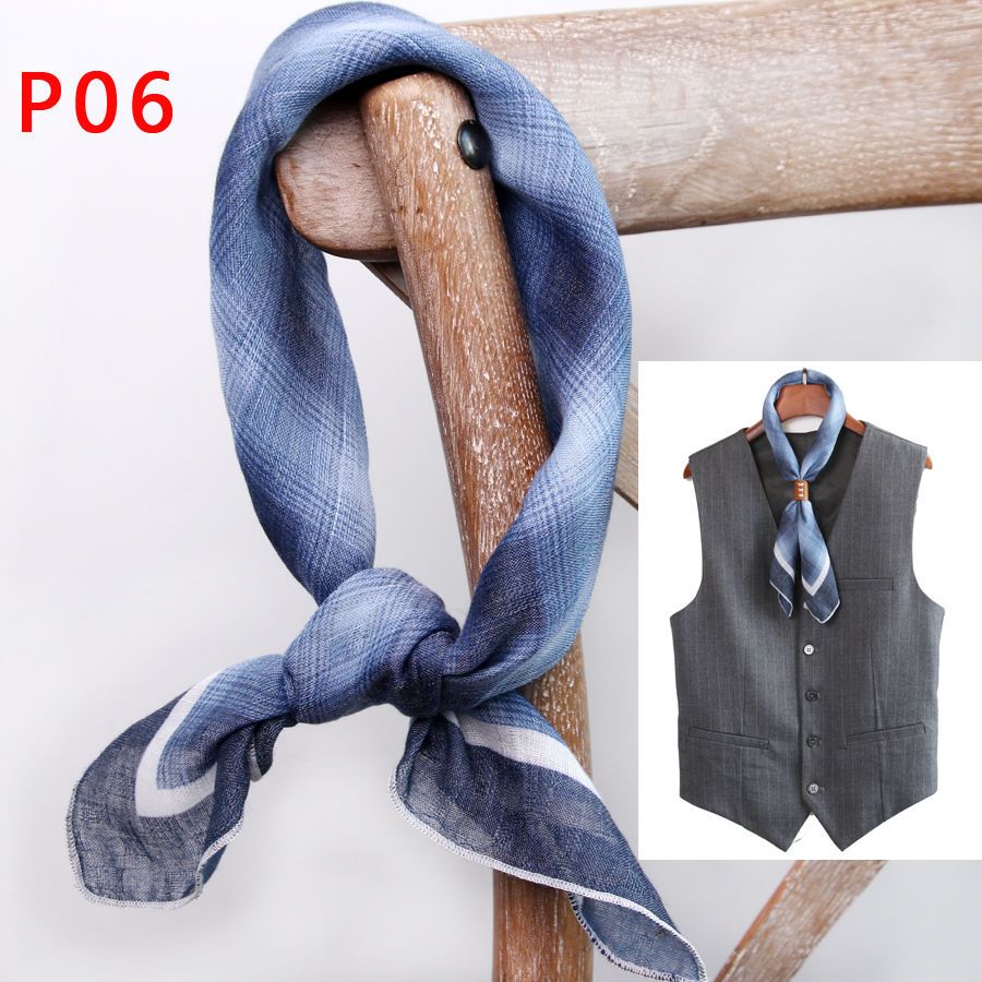 Men's Square Scarf with Button - Ascot Neck Scarf recension och pris