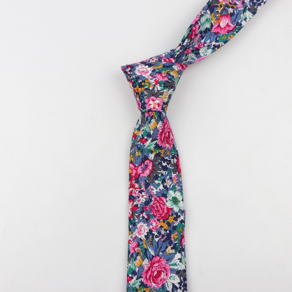Cotton Flower Tie Men's Colour - Skinny Tie Men recension och pris