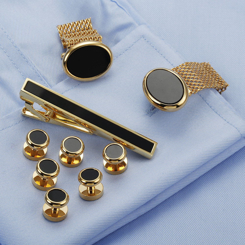VAGULA New 9PCS Cuff links Tie - Tie Bar Set Gift recension och pris