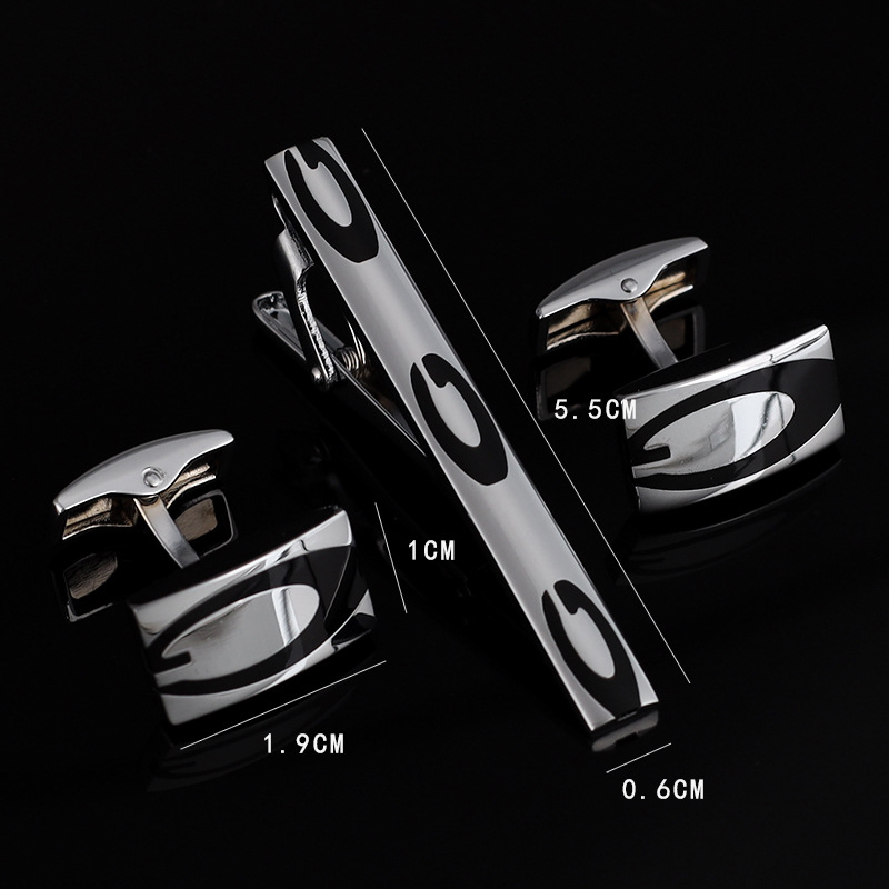 Mens Ties Clip Cufflinks Set S - Tie Bar Set Gift recension och pris