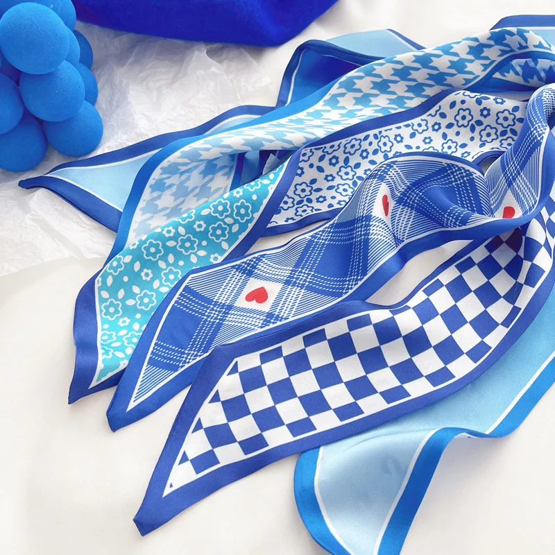 Klein blue silk scarf new chec - Ascot Neck Scarf recension och pris