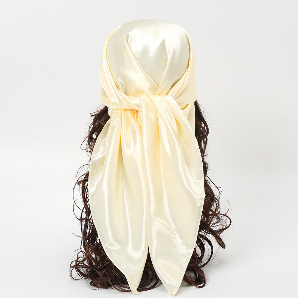 90cm Solid Colors Neckerchief  - Scarf Silk Square recension och pris